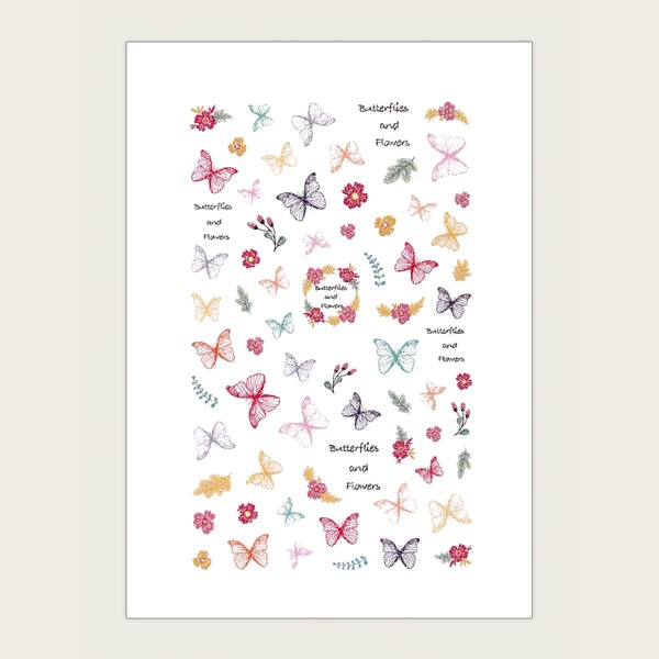 

1sheet Butterfly Pattern Nail Art Sticker, Multicolor