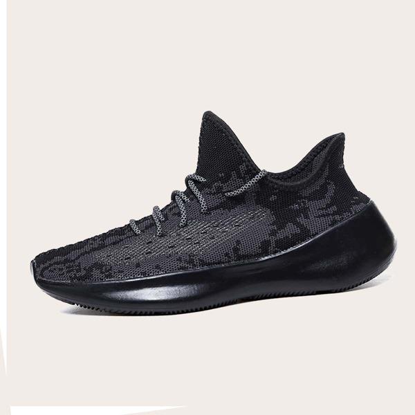 

Men Lace-up Decor Sneakers, Black