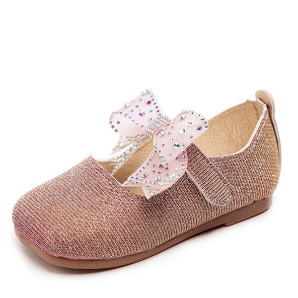 

Toddler Girls Rhinestone Bow Decor Flats, Dusty pink