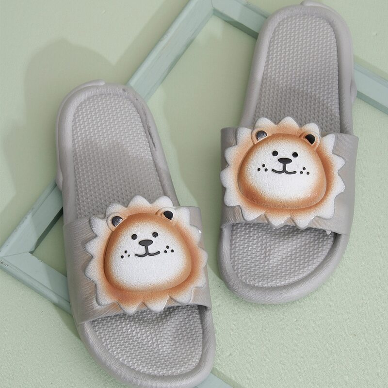 

Guys Cartoon Design Shower Slides, Grey