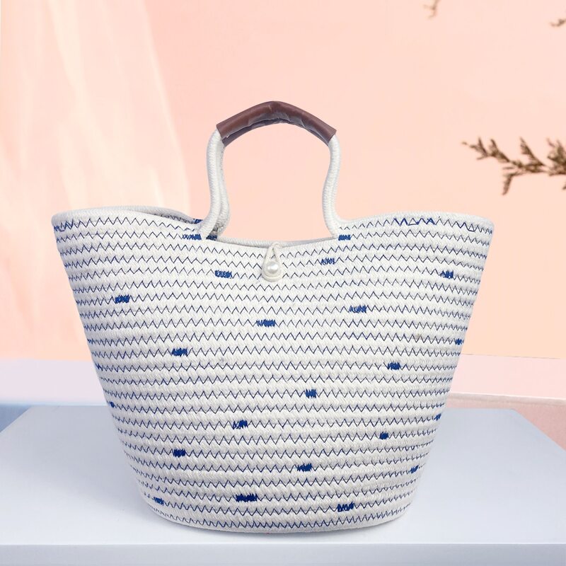 

Allover Graphic Bucket Bag, White