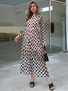 Missord Vestido Cremallera Lunares Bohemio - Multicolor - Ver 5