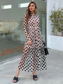 Missord Vestido Cremallera Lunares Bohemio - Multicolor - Ver 6