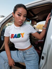 Áo thun Lá thư Giải trí - trắng - Xem 1