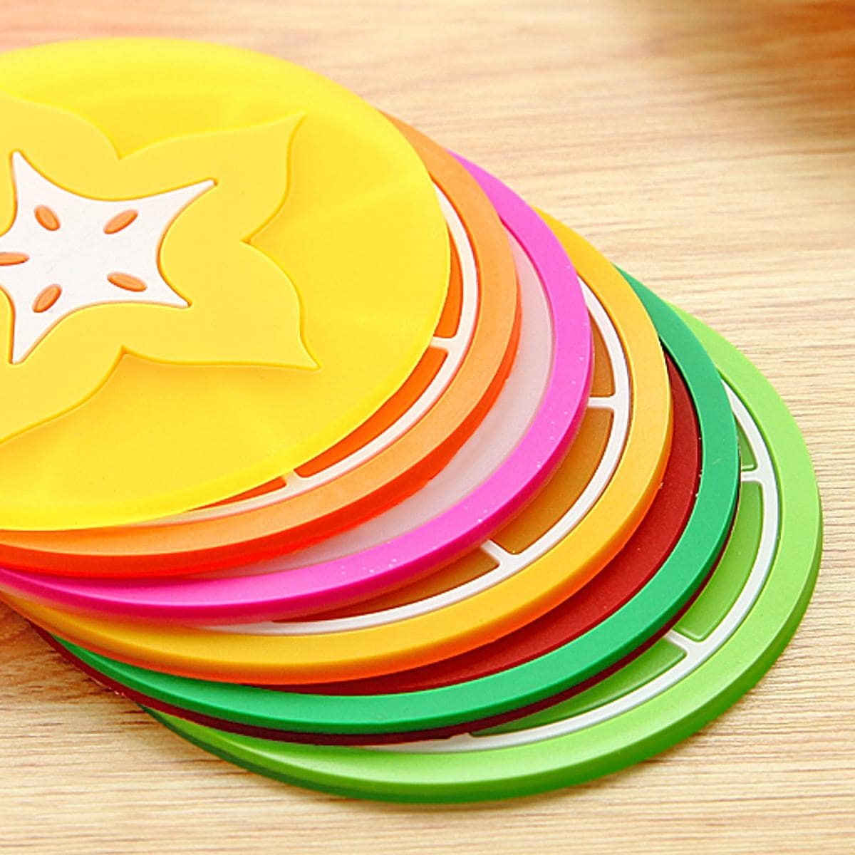

3pcs Random Fruit Pattern Coaster, Multicolor