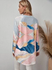 EMERY ROSE Graphic Print Raglan Sleeve Tee - Multicolor - View 2