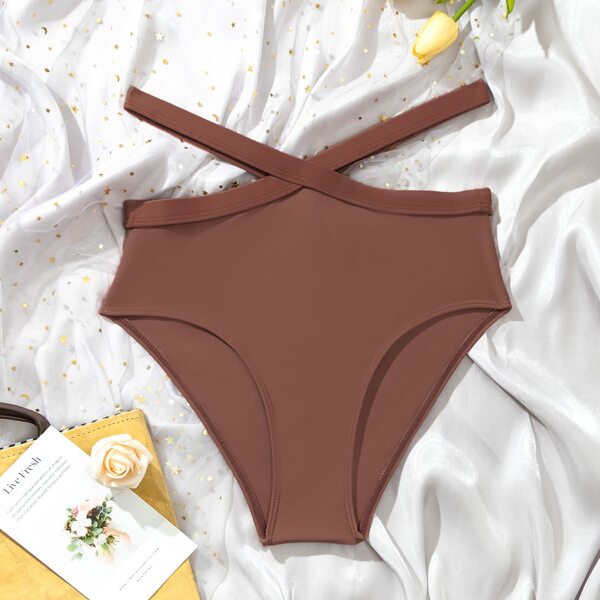 

Cut Out High Waisted Bikini Panty, Redwood