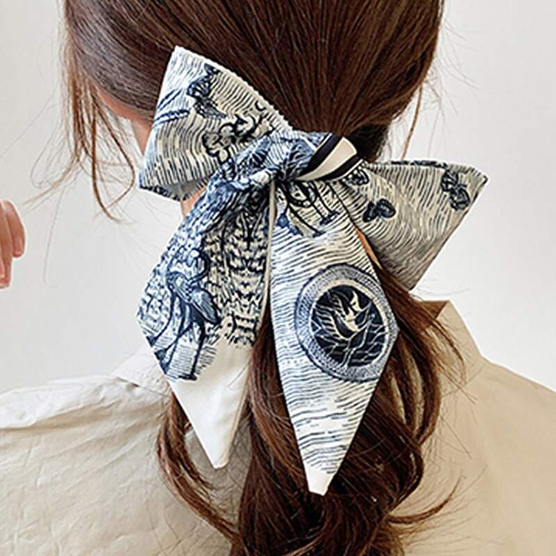 

Animal Print Hair Tie, White