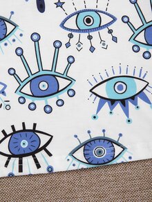 人像和星星圖案T恤 - 白色 - 查看 5