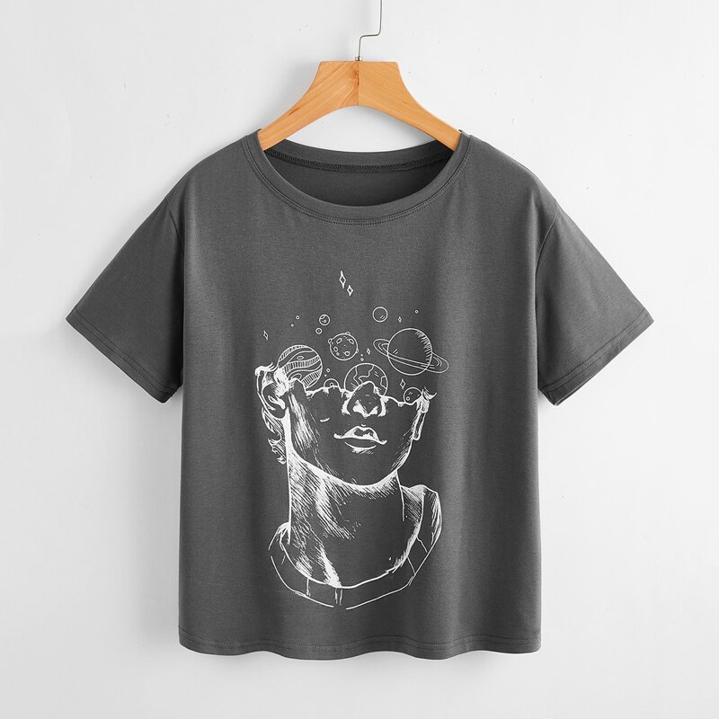 

Figure Graphic Tee, Dark grey