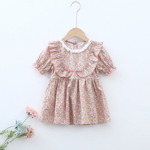 

Toddler Girls Ditsy Floral Eyelet Embroidery Dress, Multicolor
