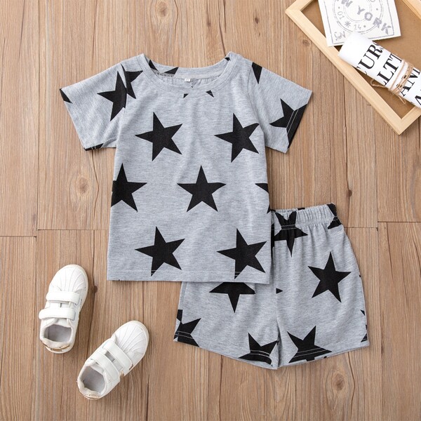 

Toddler Girls Star Print Top & Shorts Set, Multicolor