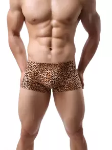 Men Leopard Boxer Brief - Multicolor - View 1