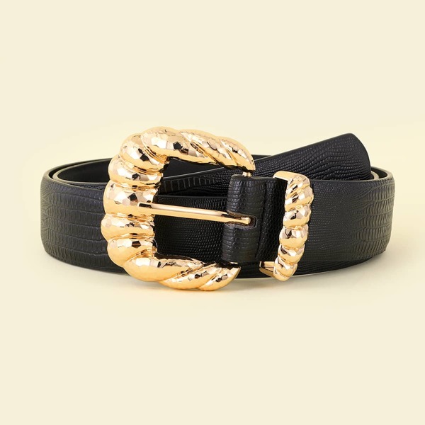 

PU Buckle Belt, Black
