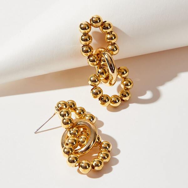 

Link Drop Earrings, Gold