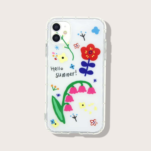 

Cartoon Flower Clear Phone Case