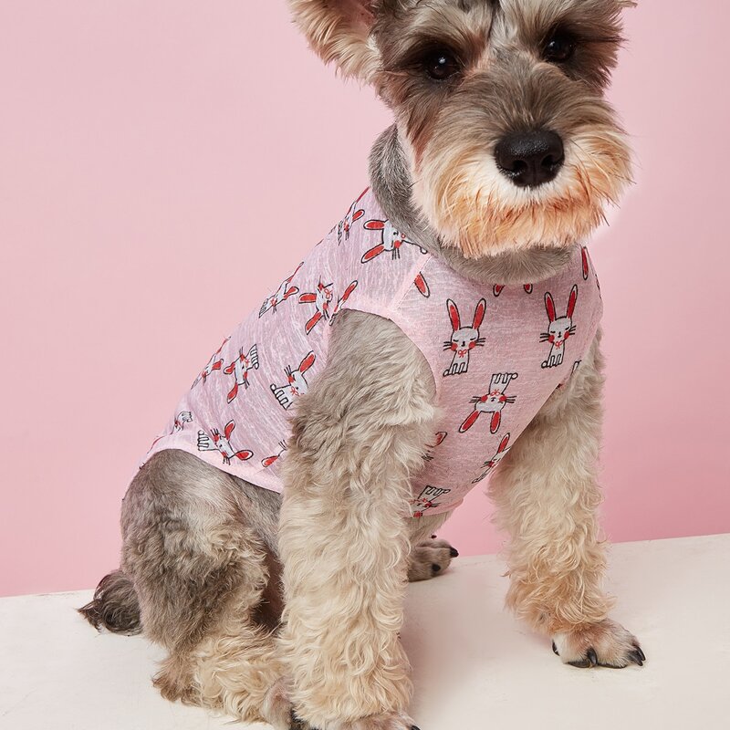 

Rabbit Print Pet Tank Top, Pink