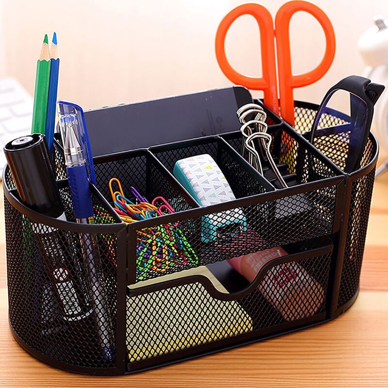 

1pc Metal Pen Holder, Black