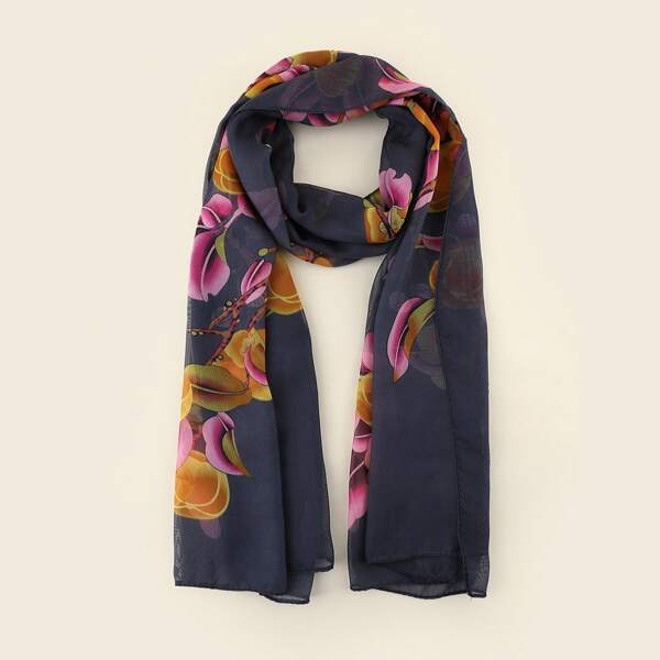 

Plants Print Scarf, Multicolor