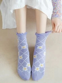 5雙印花襪子 - 彩色 - 查看 3