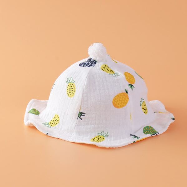 

Baby Pineapple Print Bucket Hat, Multicolor
