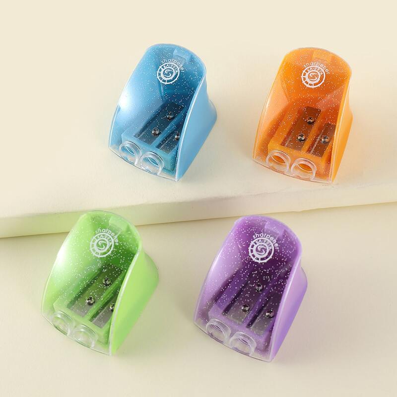 

1pc Random Color Dual Pencil Sharpener, Multicolor