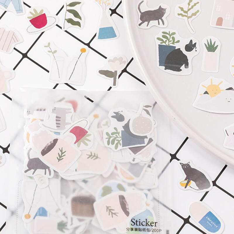 

200pcs Mixed Pattern Random Sticker, Multicolor