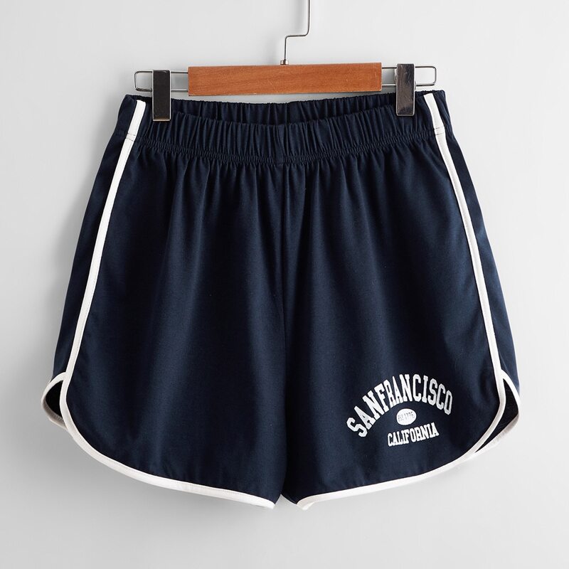

Letter Track Shorts, Navy blue