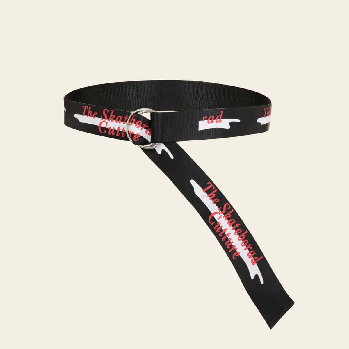 

Guys Letter Graphic Tape Belt, Black