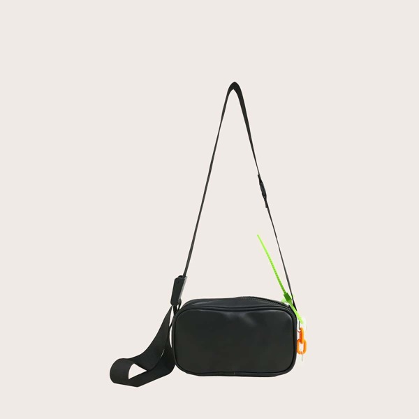 

Men Minimalist Crossbody Bag, Black