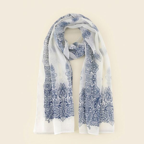 

Graphic Sheer Scarf, Multicolor