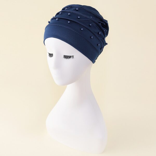 

Bead Decor Hat, Navy blue