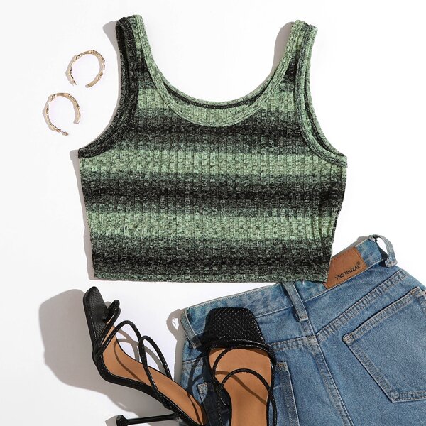 

Colorblock Crop Tank Top, Multicolor