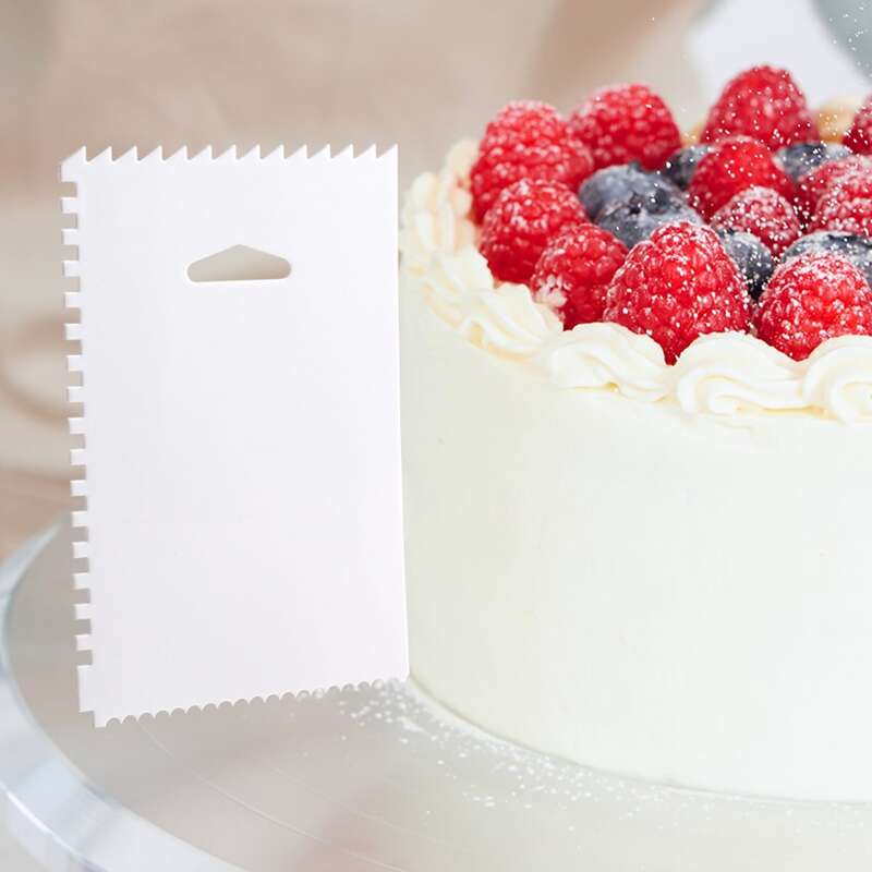 

6pcs Cake Cream Scraper Set, White