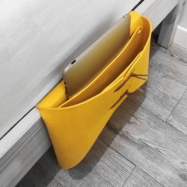 

1pc Random Bedside Hanging Felt Storage Bag, Multicolor