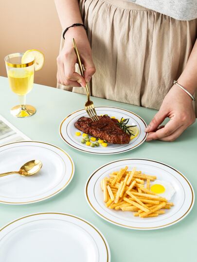 4pcs Round Snack Plate - Astonishing plates for your dining-room