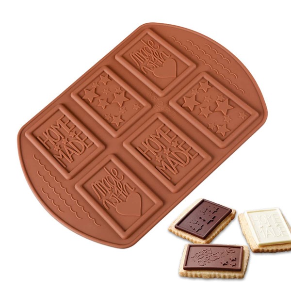 

1pc 6 Grid Chocolate Mold, Chocolate brown