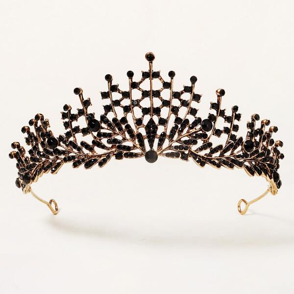 

Crown Design Rhinestone Hair Accessory, Black