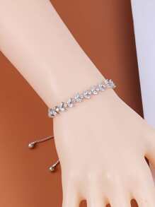 Vòng tay Khối Zirconia  Trang trí - Bạc - Xem 4