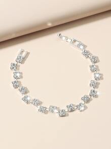 Vòng đeo tay trang trí Rhinestone - Bạc - Xem 3