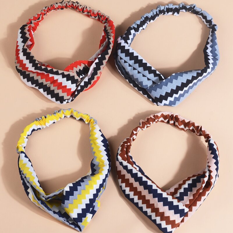

4pcs Chevron Hair Band, Multicolor