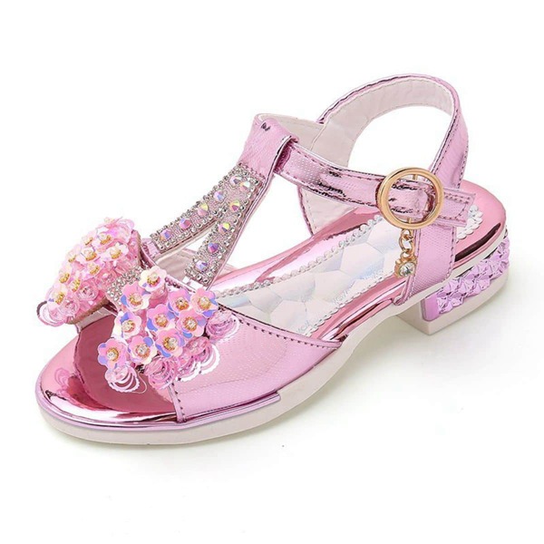 

Girls Rhinestone Decor Sandals, Pink