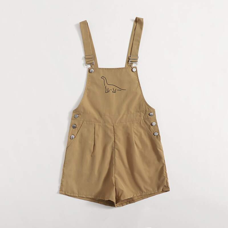 

Dinosaur Print Romper, Khaki