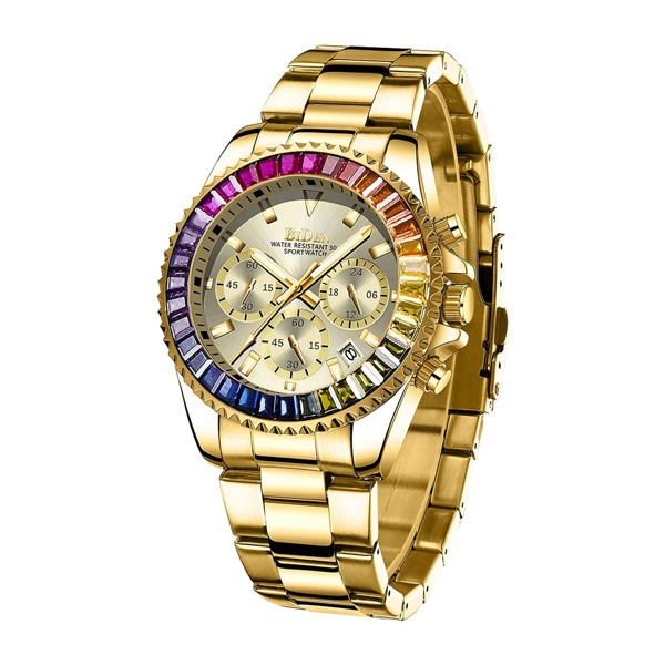 

Men Triple Dial Date Quartz Watch With Strap Remover