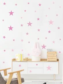 Star Print Kids Wall Sticker,Stickers,Wall Decal, Vinyl Decal For Home Decorations,Spring Decoration Items Refresh Your Home,Rama Decoration Stickers - Pink - View 6