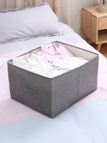 1pc Foldable Storage Box - Grey - View 3