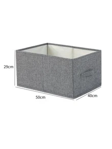 1pc Foldable Storage Box - Grey - View 5