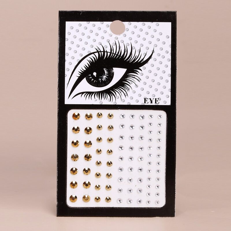 

1sheet Rhinestone Eye Tattoo Sticker, Multicolor