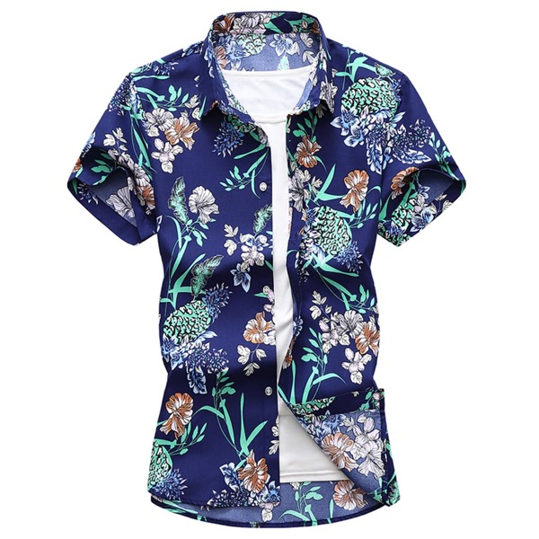 

Men Allover Floral Print Shirt Without Tee, Multicolor