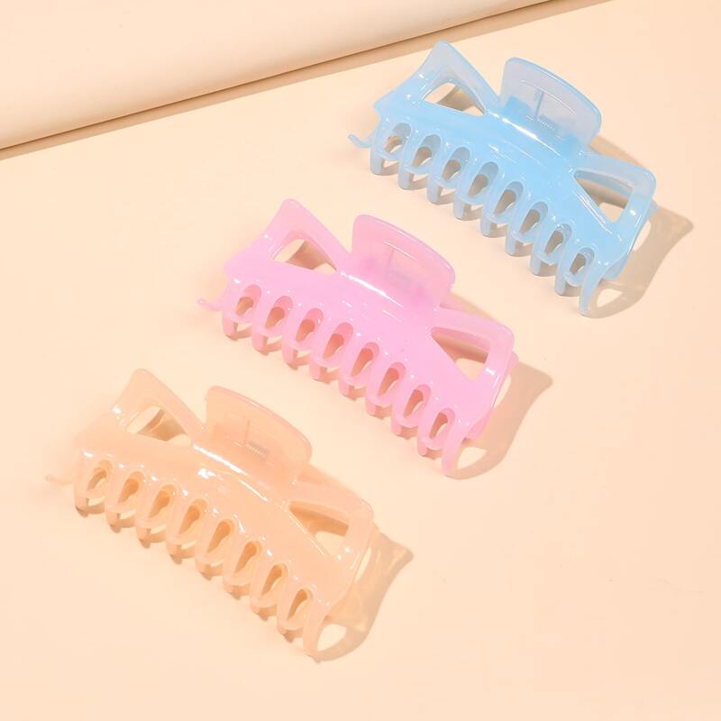

3pcs Large Hair Claw, Multicolor